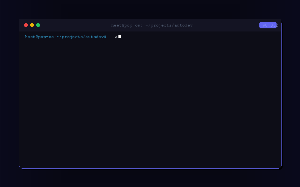 AutoDevs command-line interface scan demonstration